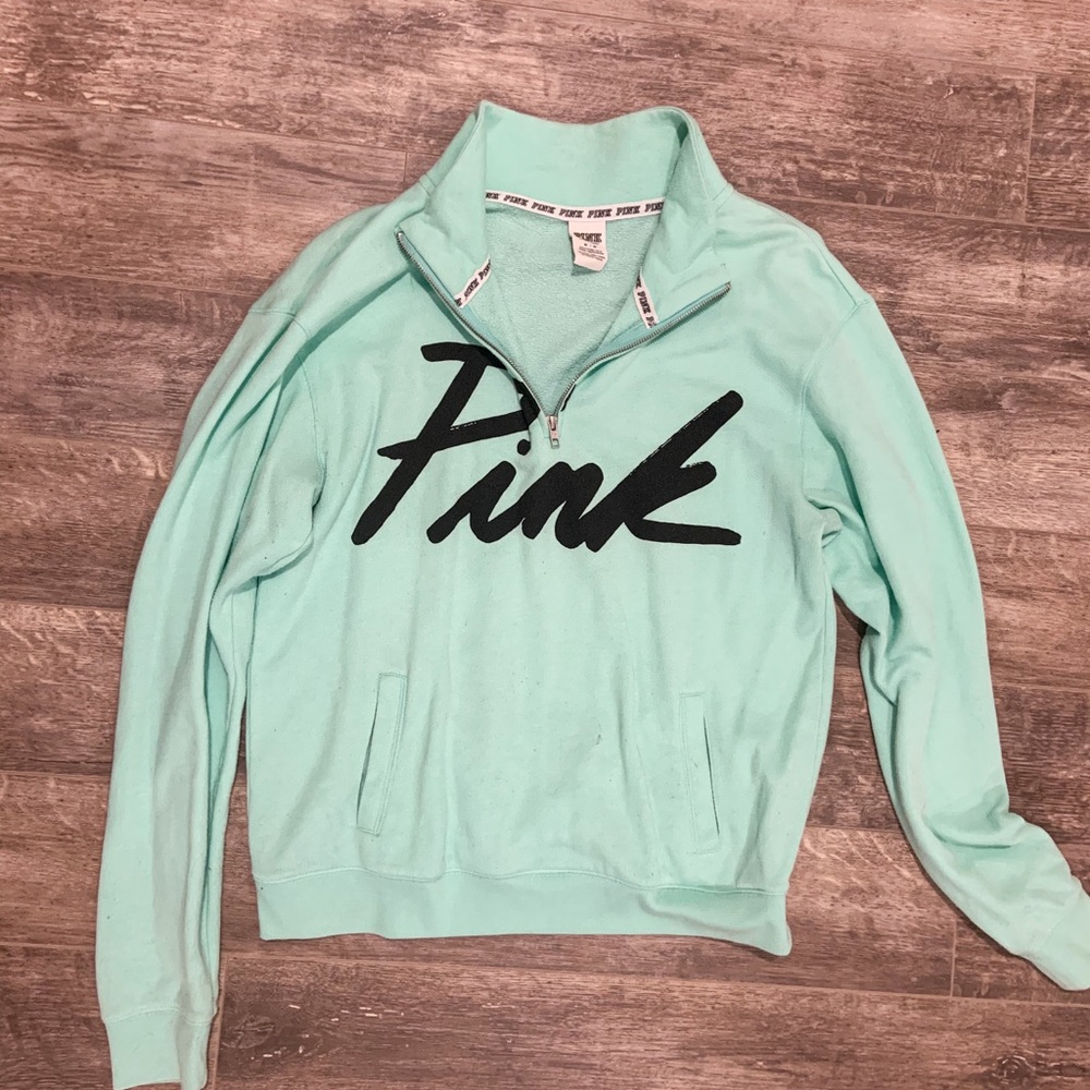 Sky Blue Quarter Zip Up Sweater
